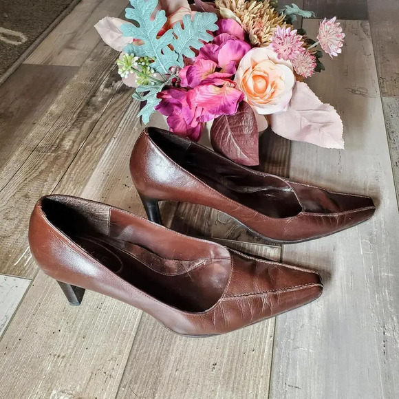 Connie Brown Streep2 Leather Pointy High Heel Classic Pumps US Sz 7M 3" Heel - Picture 7 of 15